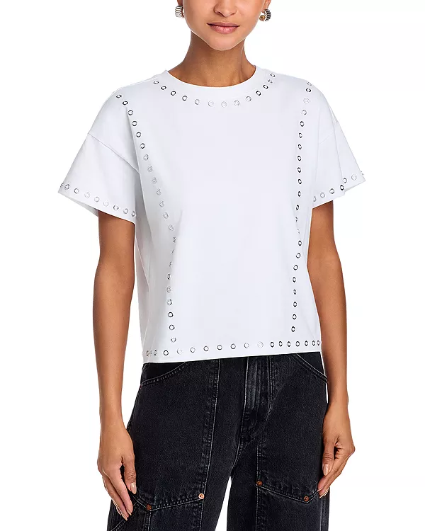 

Футболка свободного кроя Kelly с люверсами Rag & Bone, белый