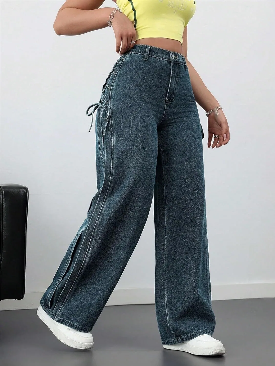 Джинсы свободного кроя Women's Legendary Mid Rise Jean Loose Fit, Dark Wash — фото 2
