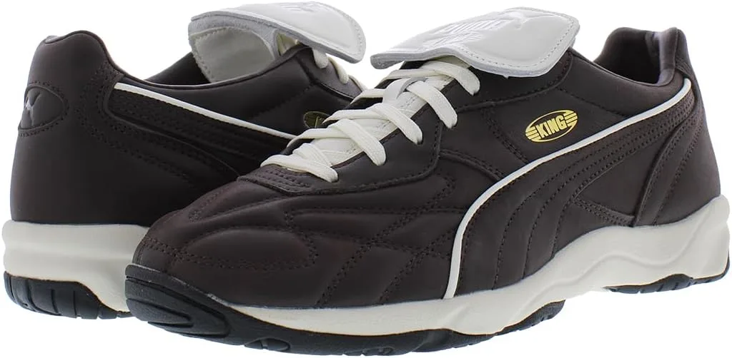 Мужские кроссовки Puma King для игры в помещении, белый/коричневый/шоколадный — фото 3