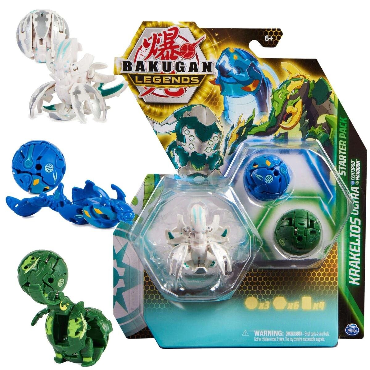 

Стартовый набор Bakugan Legends Krakelios Ultra, 3 фигурки + карты Spin Master