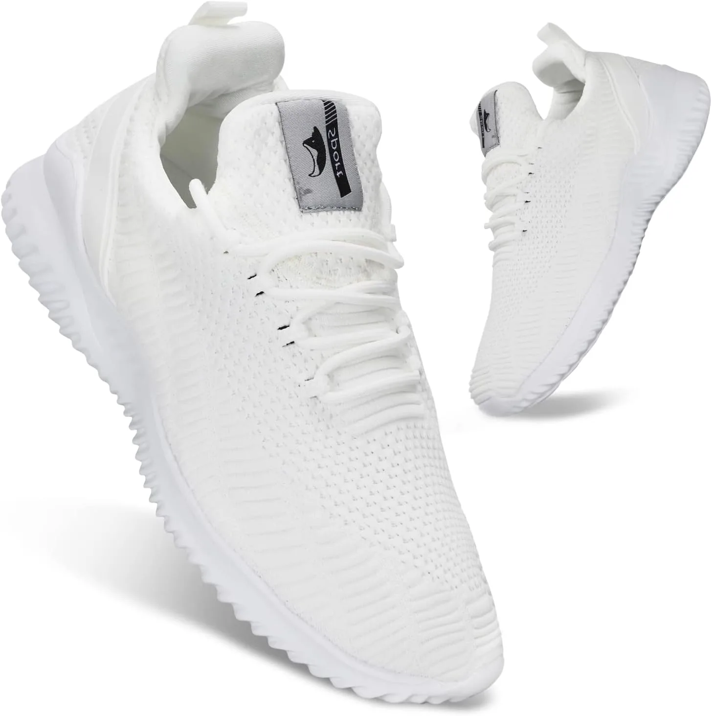 Кроссовки Flysocks для мужчин с легкой посадкой, нескользящие рабочие туфли, легкие дышащие сетчатые кроссовки для повседневной носки, тенниса, бега и ходьбы, белый — фото 2