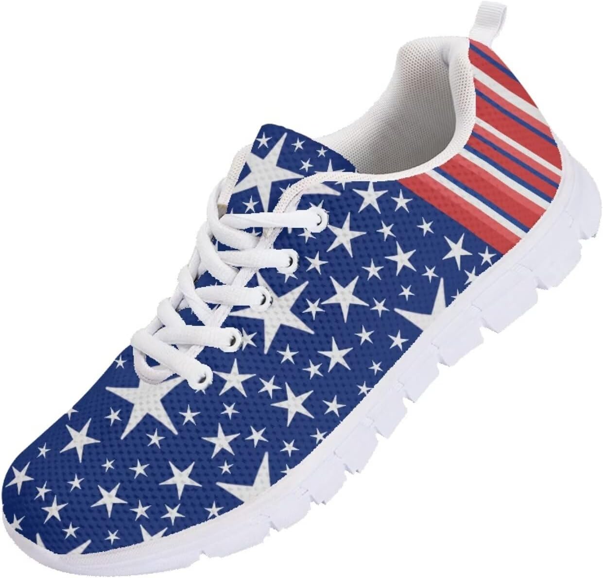 

Женские и мужские кроссовки для бега, модные кеды, легкие спортивные кроссовки для фитнеса и тренировок, для тенниса, бега и походов Getelinseng, American Flag Star