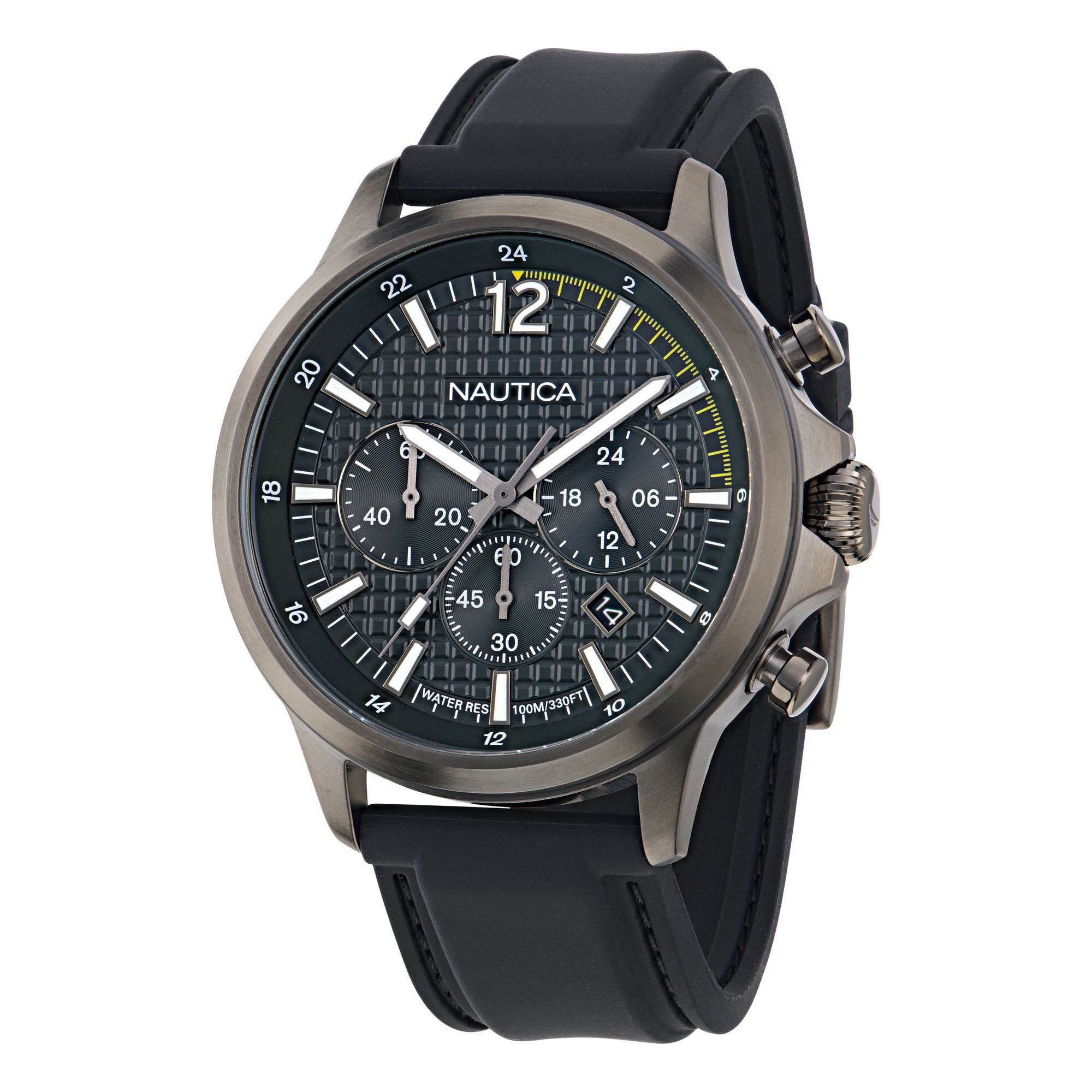 

Nautica Mens Nct Blue Ocean силиконовые часы, цвет black iron wash