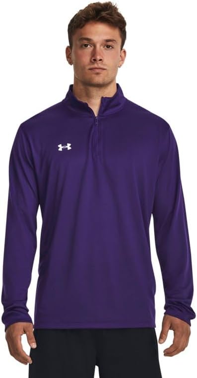 

Under Armour мужская футболка Team Tech 1/4 Zip Loose Royal Blue с длинным рукавом, Purple/White, Белый, Under Armour мужская футболка Team Tech 1/4 Zip Loose Royal Blue с длинным рукавом, Purple/White