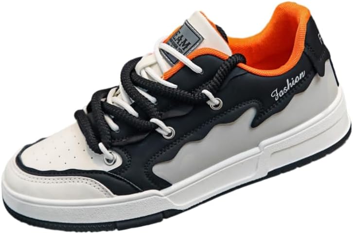 

Мужские низкие кроссовки на шнуровке в спортивном стиле - повседневная обувь для комфортного ношения весь день Hoalox, черный