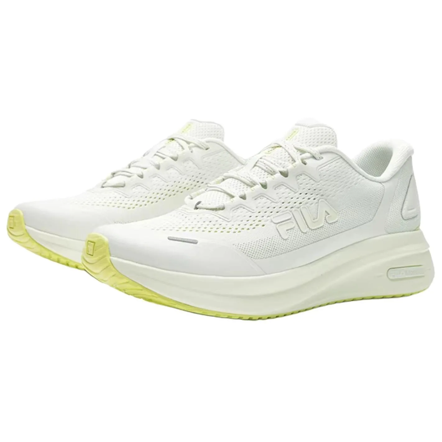FILA Мужские беговые кроссовки Cushioning Breathable Lightweight Rebound бело-зеленые — фото 3