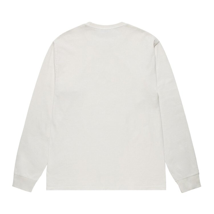 Футболка Stussy Pigment Dyed Small Stock Long-Sleeve 'Natural', белый — фото 2