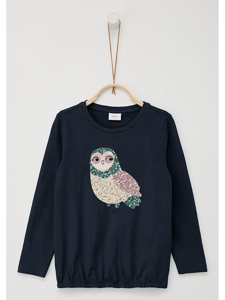 

Лонгслив s.Oliver Longsleeve, темно-синий