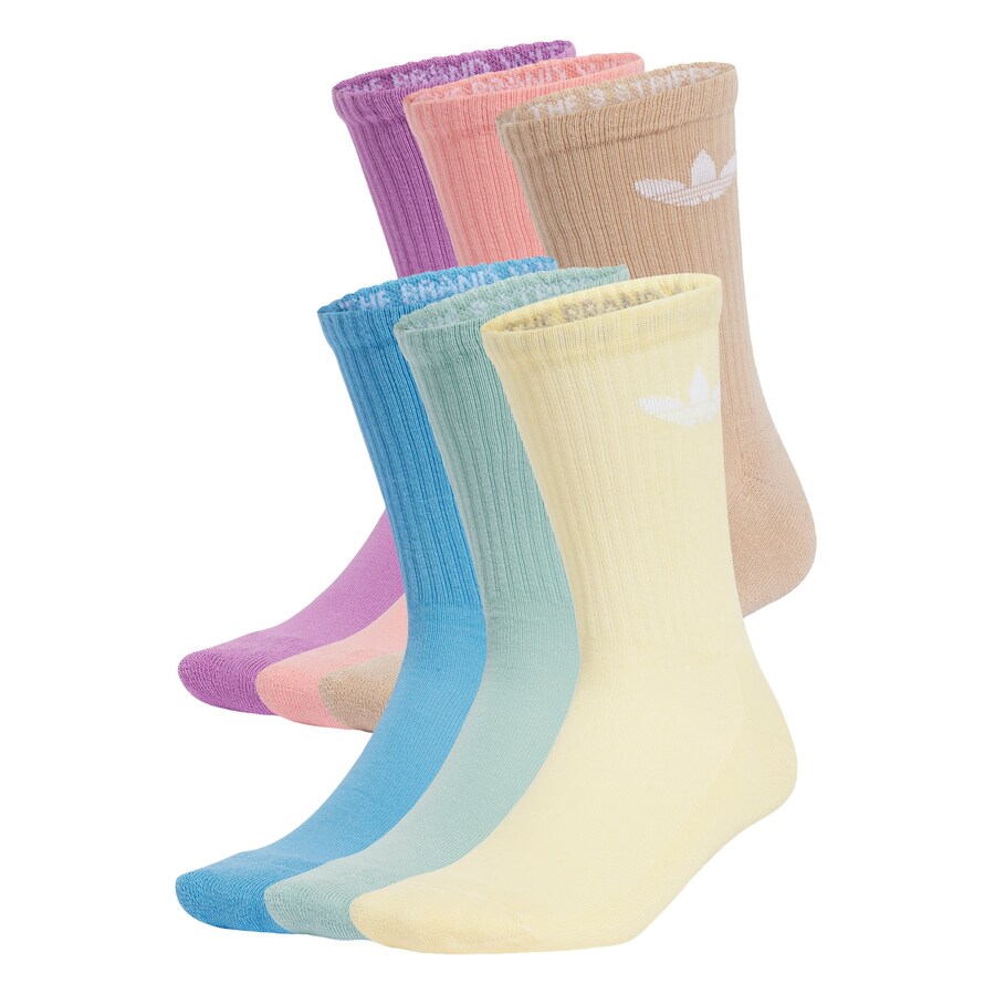 

Носки ADIDAS ORIGINALS Socks Trefoil Cushion, цвет Camel/Light blue/Light yellow/Mint/Purple/Pink