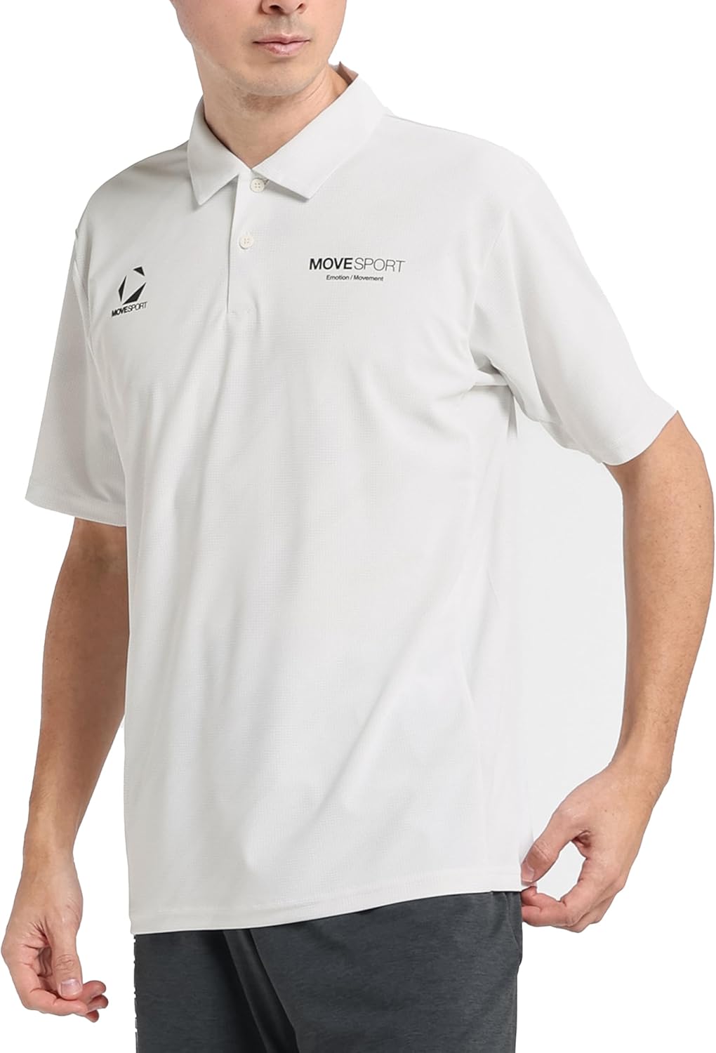 

Футболка-поло Move Sports Descente, короткий рукав, мини-пике с солнцезащитным эффектомя, мужская Movesport