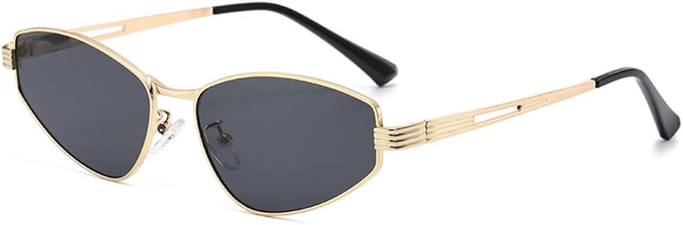 

Панк-солнцезащитные очки в металлической оправе для женщин, модные очки для активного отдыха и велоспорта, мужские солнцезащитные очки в стиле ретро, ​​разноцветные KTUCN, Black Gold