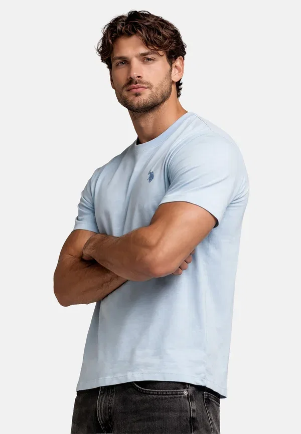 Футболка Uscaaleb basic t-shirt U.S. Polo Assn., светло-голубой — фото 4