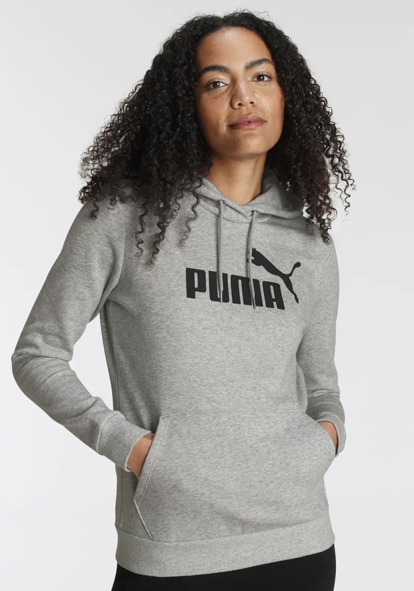 

Толстовка PUMA с капюшоном "ESS LOGO HOODIE FL", серый