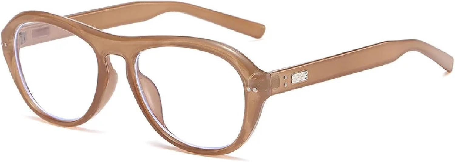 

Солнцезащитные очки с защитой от УФ-излучения UV400 | Женские с заклепками, мужские панк-очки овальной формы для занятий спортом на открытом воздухе и вождения DSVIGF, Coffee Clear