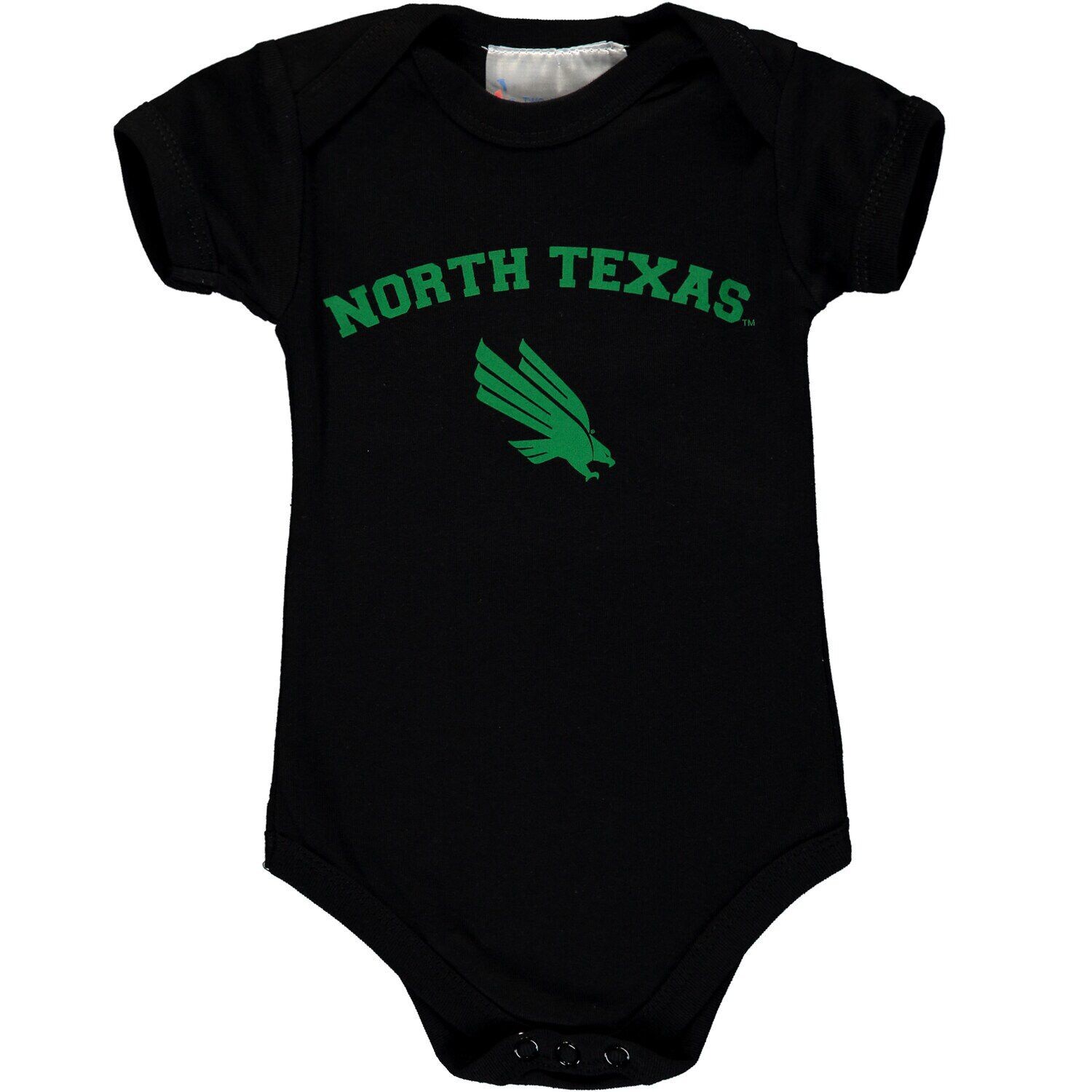 Черное боди с зеленой аркой и логотипом Infant North Texas Mean Unbranded