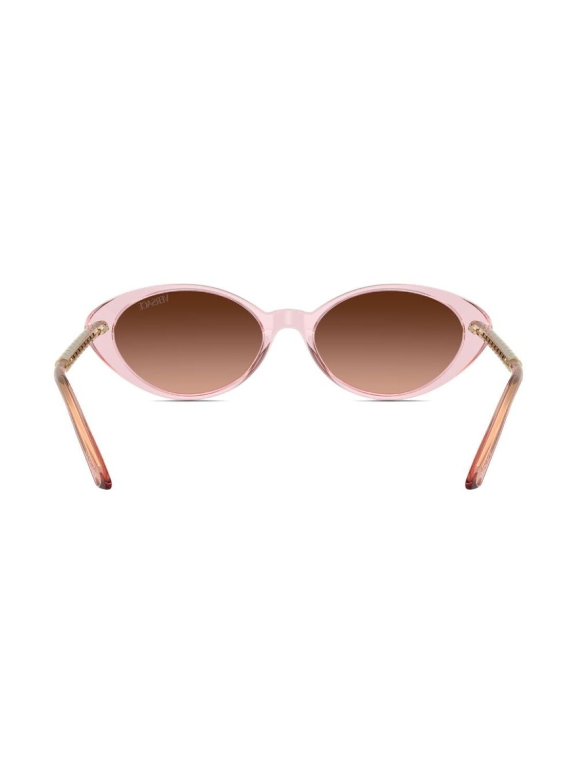 Versace Eyewear солнцезащитные очки в овальной оправе с декором Greca, розовый — фото 4