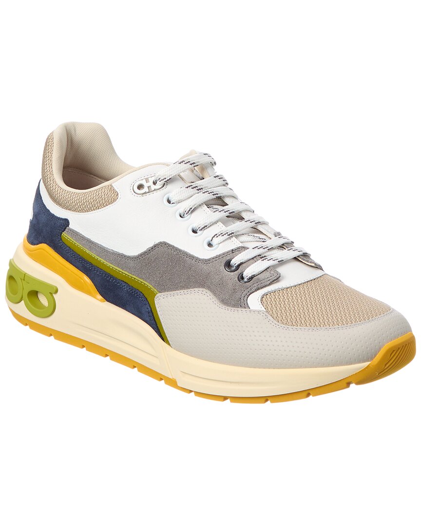 

Кроссовки Ferragamo из сетки и кожи Salvatore Ferragamo, белый