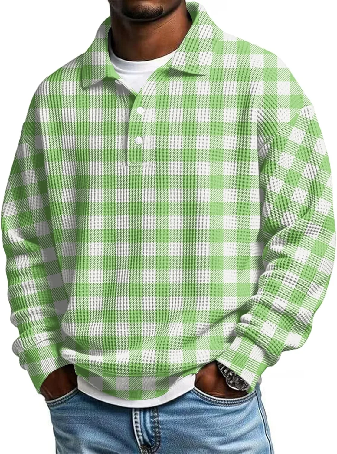 

Мужская поло с длинным рукавом и воротником ZsaeSM