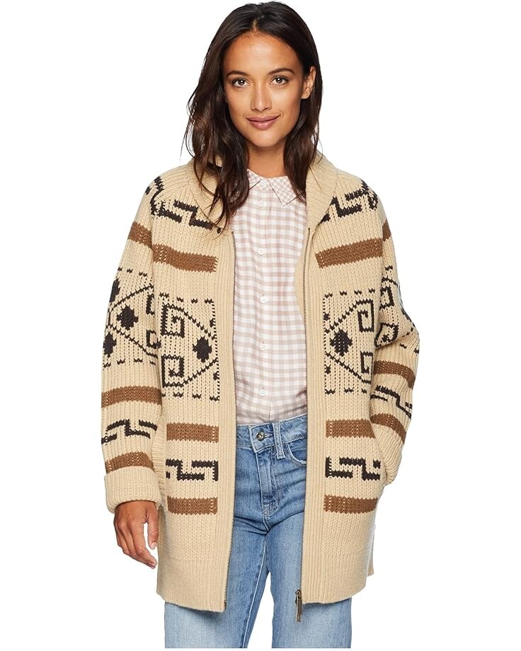 

Свитер Pendleton Long Westerley Cardigan, цвет Tan/Brown Multi