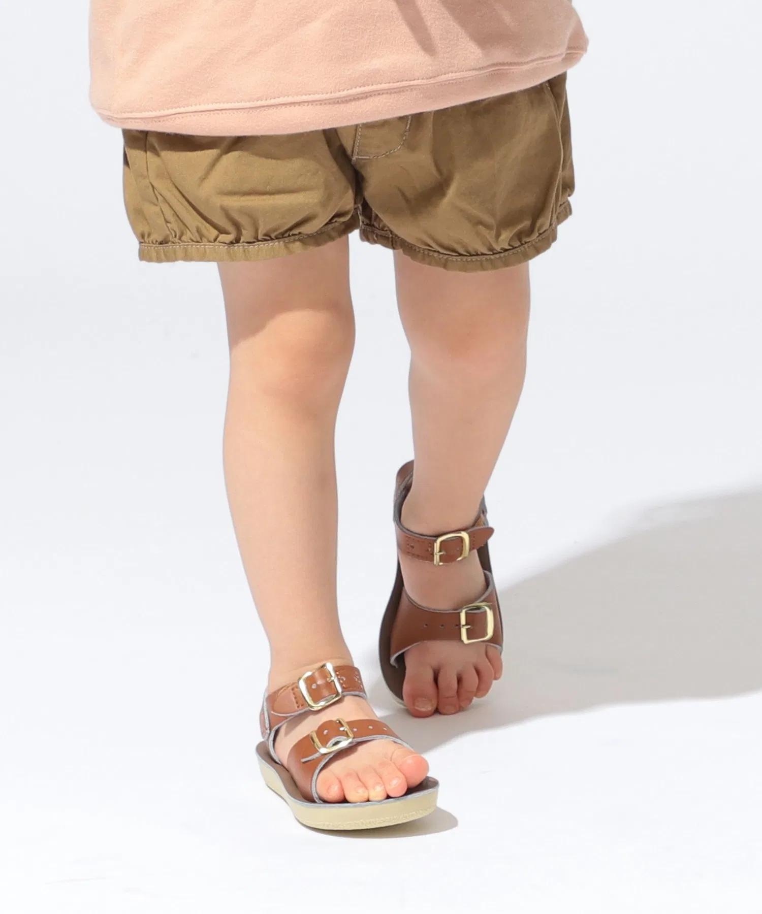 Детские кожаные сандалии SALT WATER SANDALS Surfer коричневые — фото 2