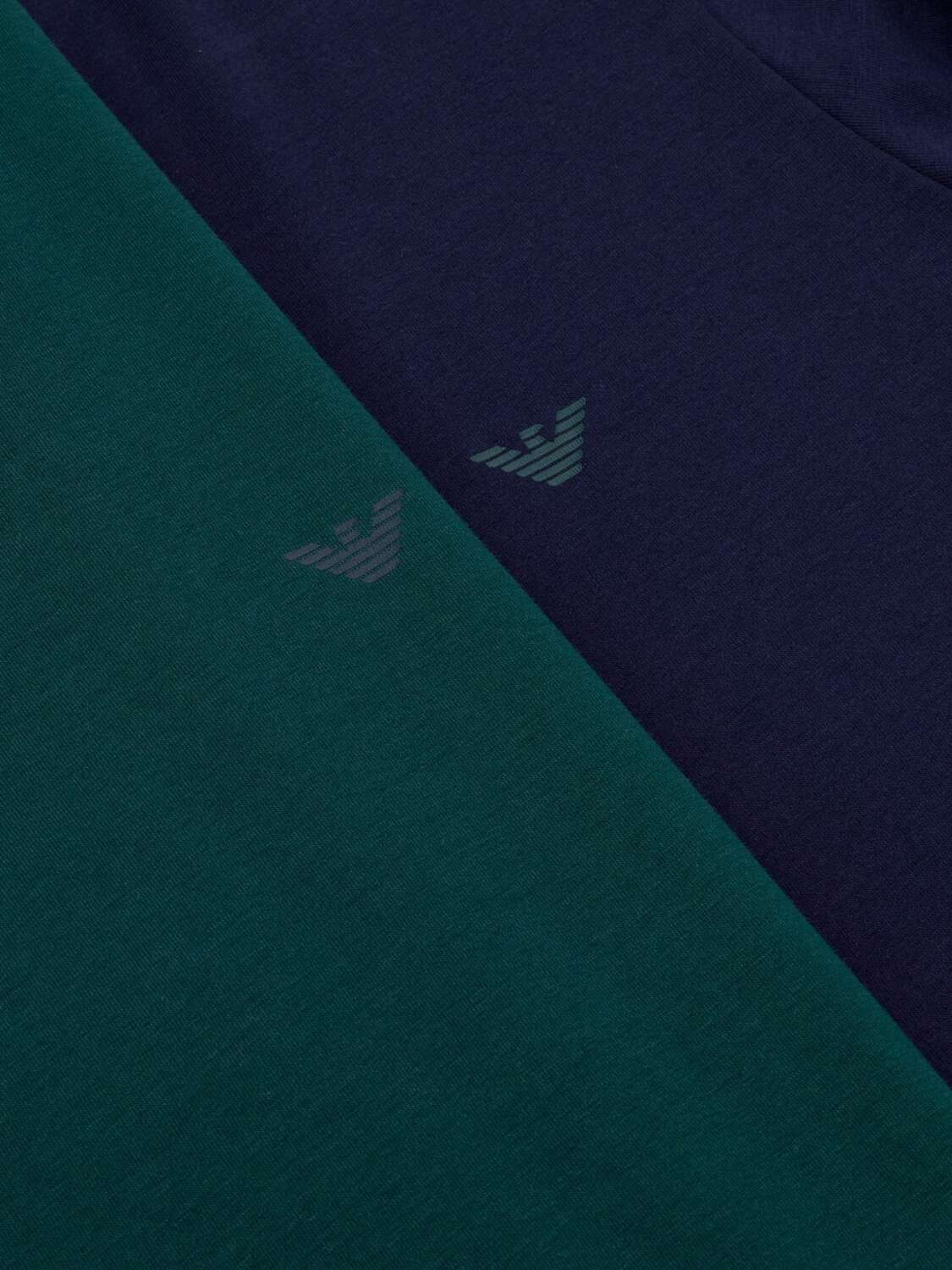 Emporio Armani Футболка в цвете Marine Blue, Dark Green — фото 2