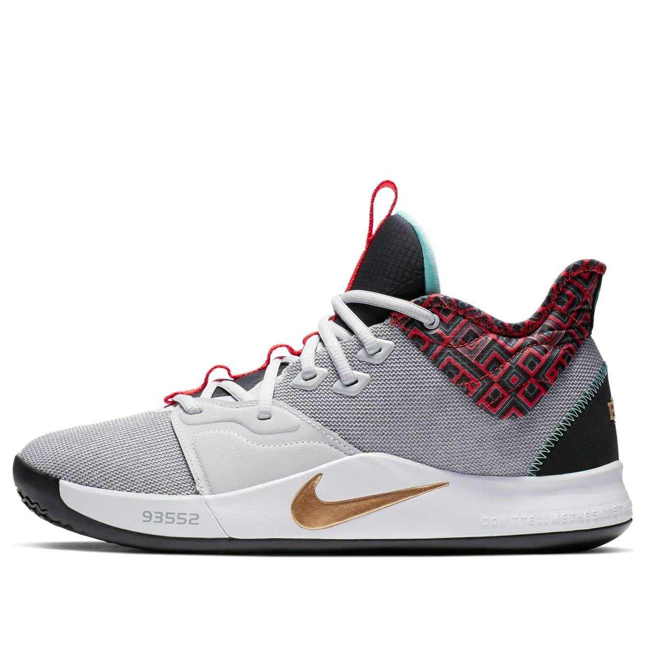 

Кроссовки Nike PG 3 EP 'Black History Month' BQ6241-007, серый