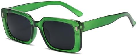 

Винтажные квадратные солнцезащитные очки 2027 года для женщин и девушек, зеркальные ретро-очки, модные женские очки с заклепками и оранжевыми линзами MTZJH, Green Gray