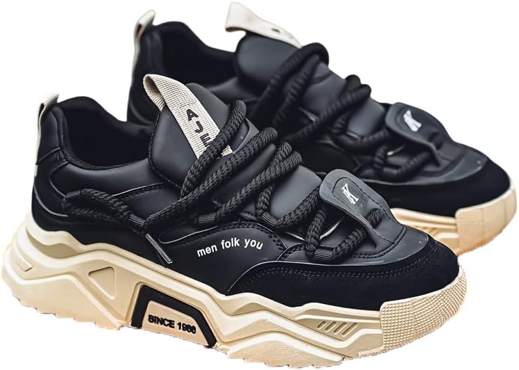 

Мужские повседневные спортивные кроссовки, низкие на шнуровке, с мягкой тканевой стелькой, обувь для улицы Hoalox, черный