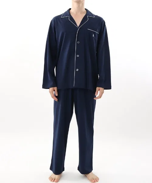 Пижама Jersey Pajama из органического хлопка POLO RALPH LAUREN, тёмно-синяя