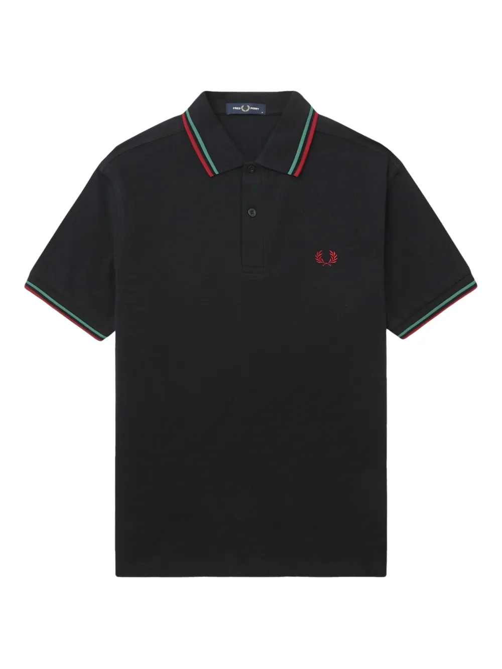 

Рубашка поло с полосками на воротнике Fred Perry, синий