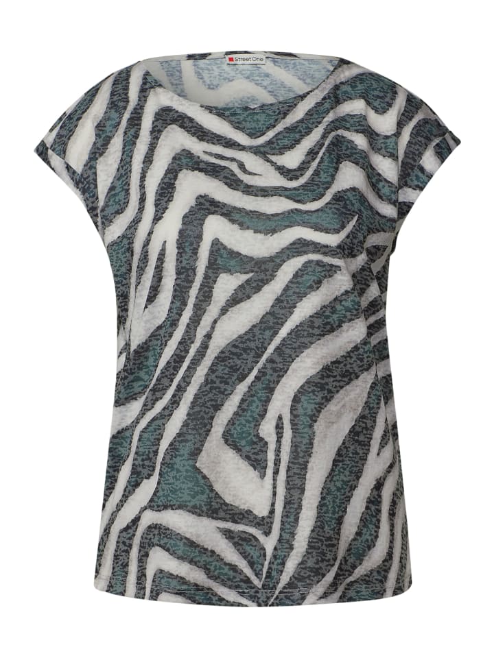 

Street One Футболка с узором, выгоревшая на солнце, зеленого цвета