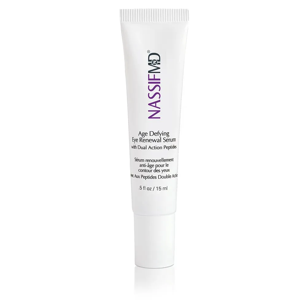 Сыворотка для обновления кожи вокруг глаз NASSIFMD Age Defying Eye Renewal Serum - двойное действие, пептидное осветление, борьба с морщинами, отечностью и темными кругами.