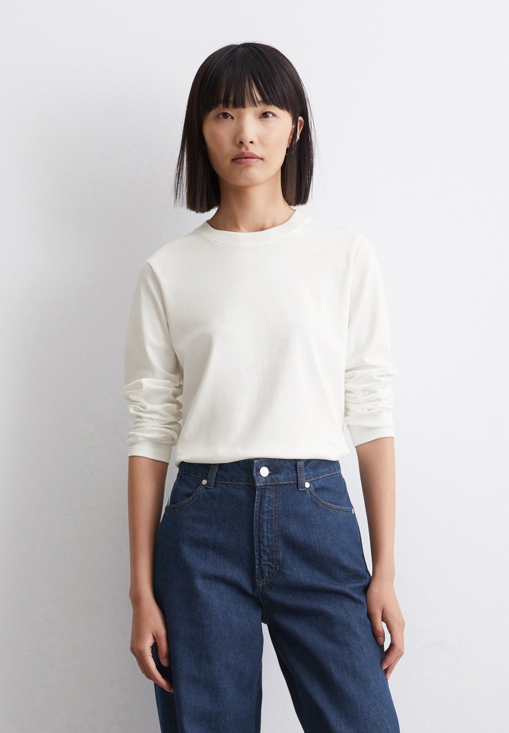 

Топ с длинными рукавами CREWNECK INTERLOCK Marc O'Polo DENIM, белый