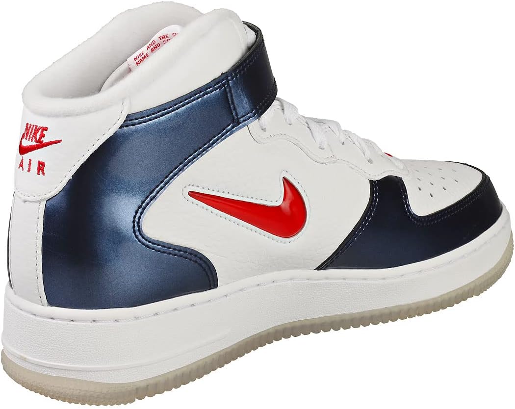 Мужские кроссовки Nike Air Force 1 Mid Qs, белый/синий — фото 2