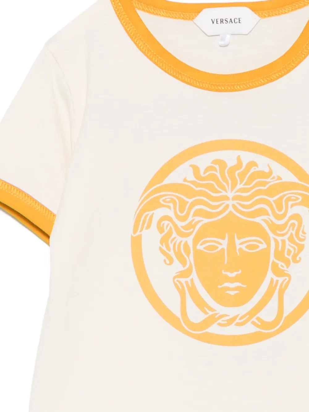 Футболка с принтом Медузы Versace Kids, нейтральный — фото 3