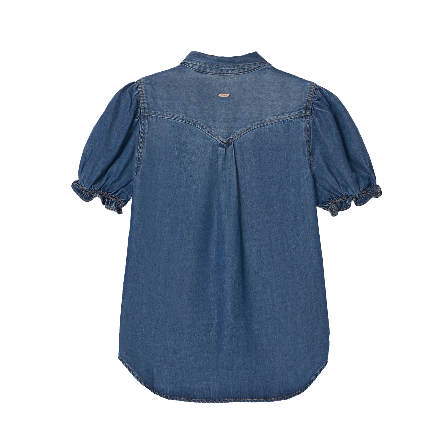 Levis Рубашка Women's Blue Lapel Moderate Denim — фото 3