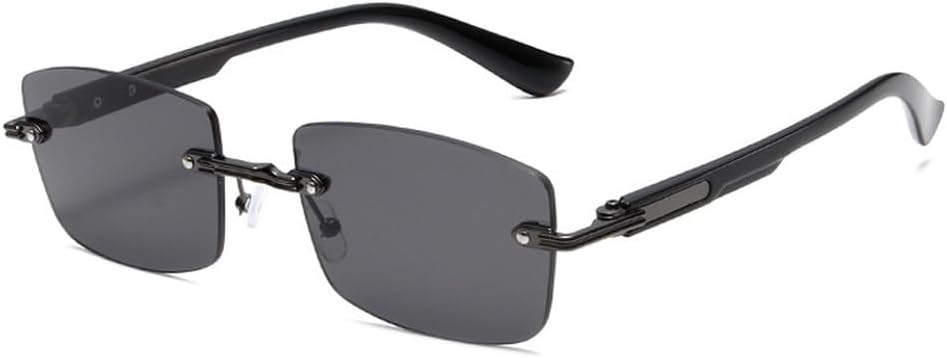 

Популярные модные женские солнцезащитные очки в винтажном стиле, без оправы, прозрачные, с градиентом цвета океана, защита от УФ-излучения UV400; мужские солнцезащитные очки в стиле панк TKKTLLT, Gun Gray