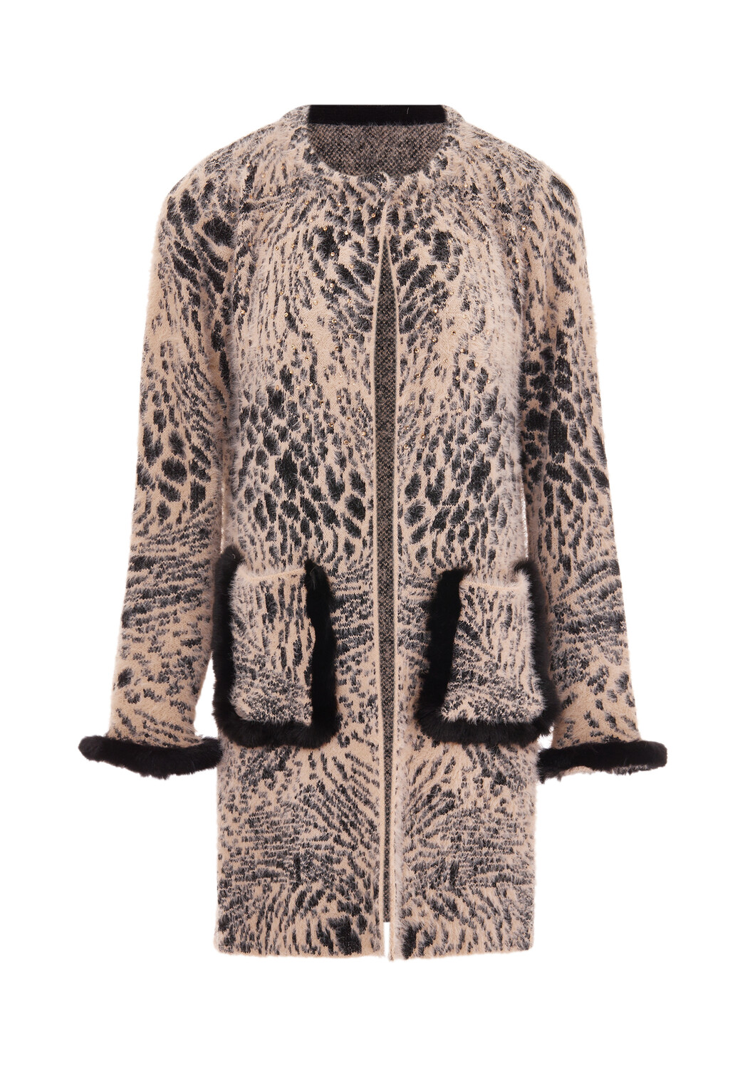 

Толстовка faina Strickjacke, розовый черный