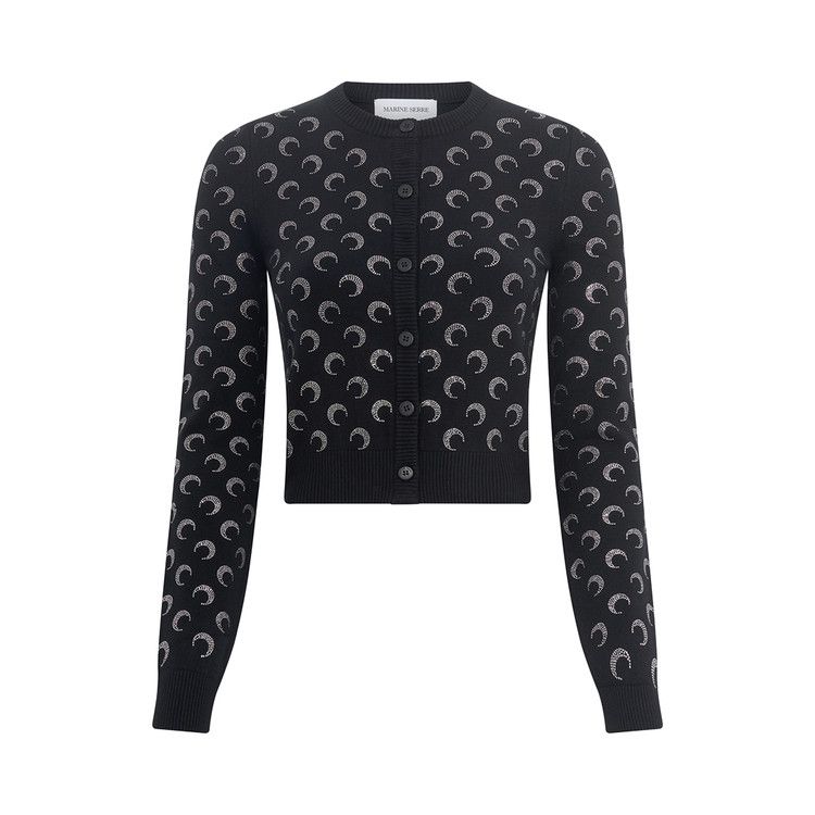 

Кардиган Marine Serre Moon Strass Knit Fitted Cardigan, Black