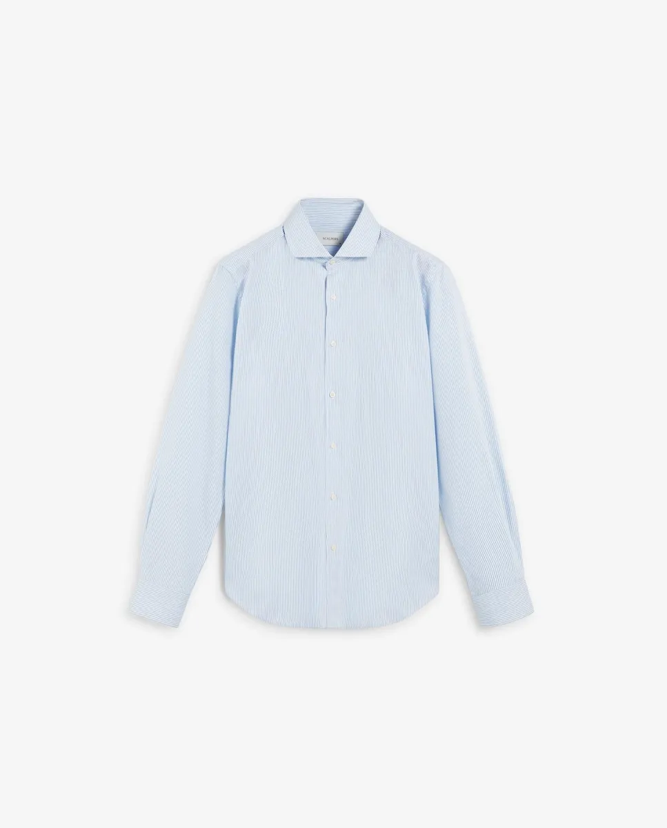 

Мужская рубашка с длинным рукавом из хлопка Scalpers, синий/белый