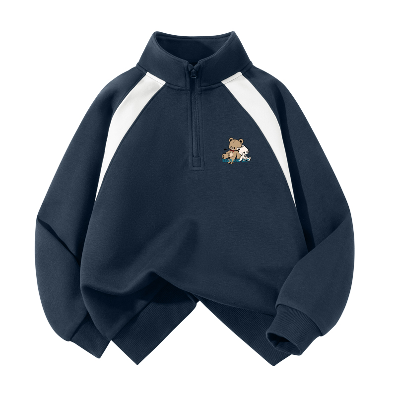 

Детский свитшот с полуоткрытым воротником Moderate WARRIOR, темно-синий/h doll k