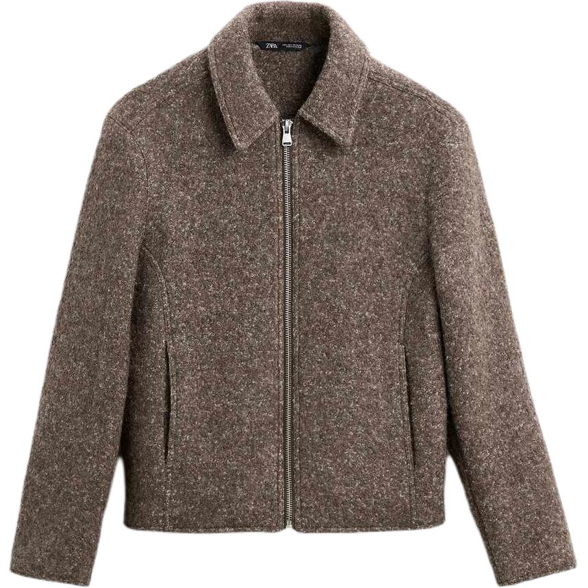Куртки Пальто Мужские Коричневый/Темно-бежевый ZARA — фото 2