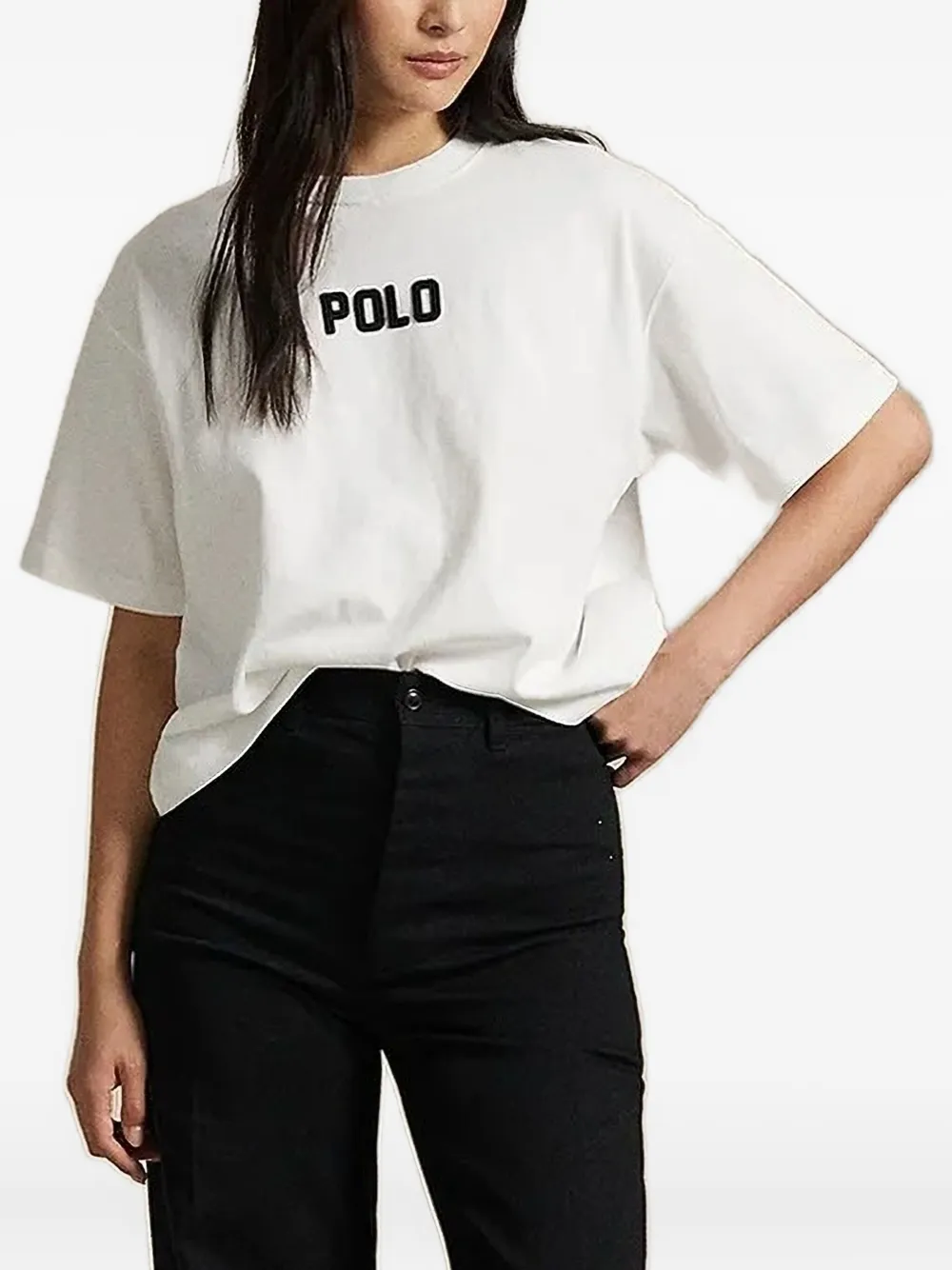 

Футболка с вышитым логотипом POLO RALPH LAUREN, белый