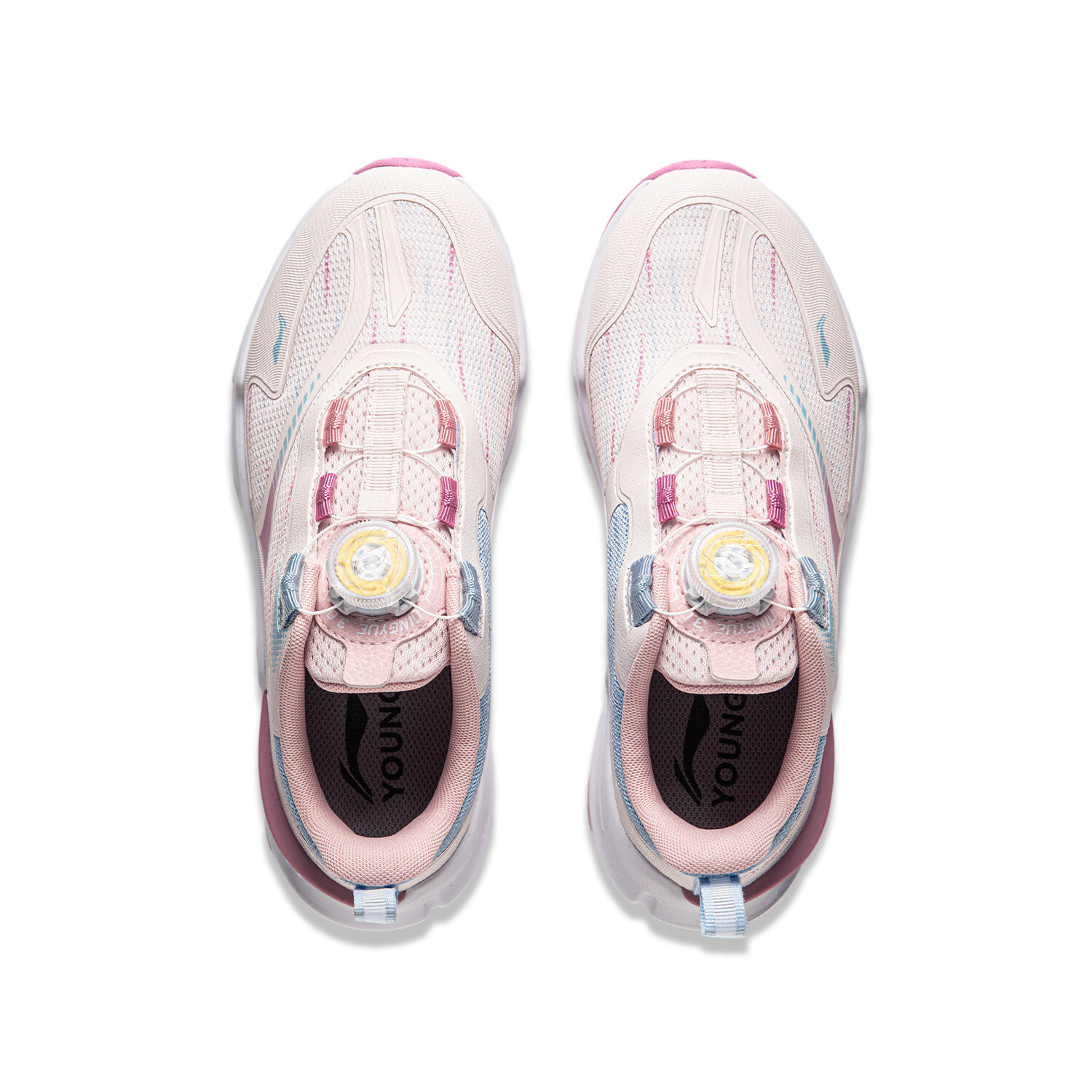 Кроссовки LINING YOUNG Kids Lifestyle Shoes GS Low-top Light Rose Pink / Clear Sky Blue, розовый — фото 4