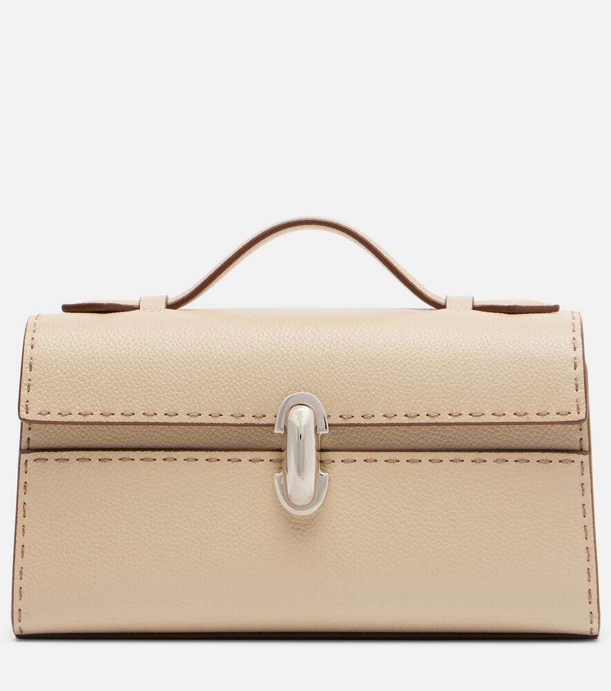 

Симметричная кожаная сумка-тоут Savette, Bone