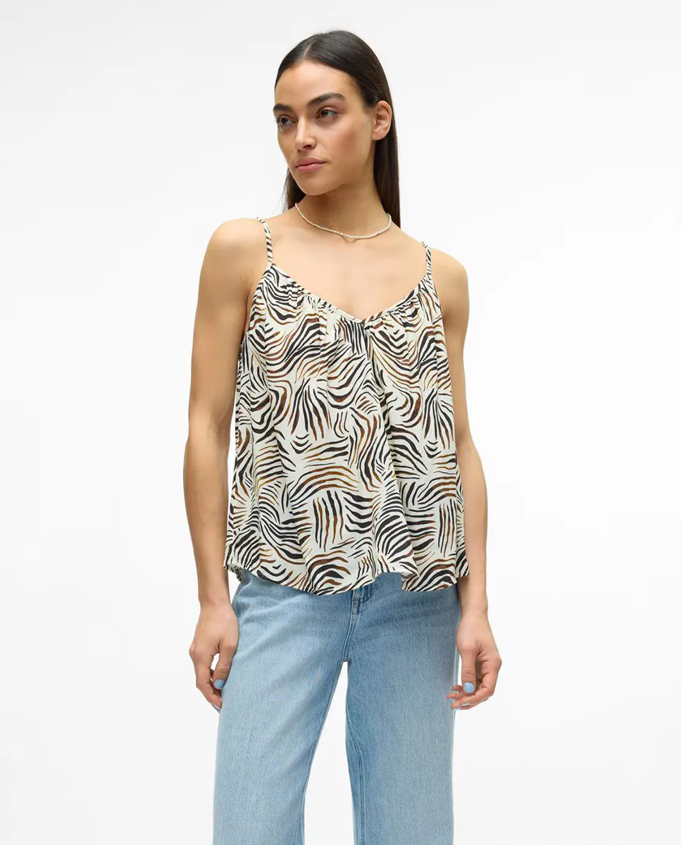 

Женская свободная майка на бретелях Vero Moda, белый