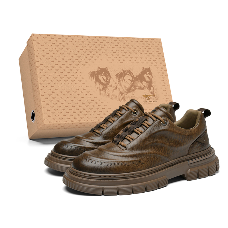 

SEPTWOLVES Коричневые мужские повседневные туфли Box, цвет Brown (Standard Leather Shoe Size)