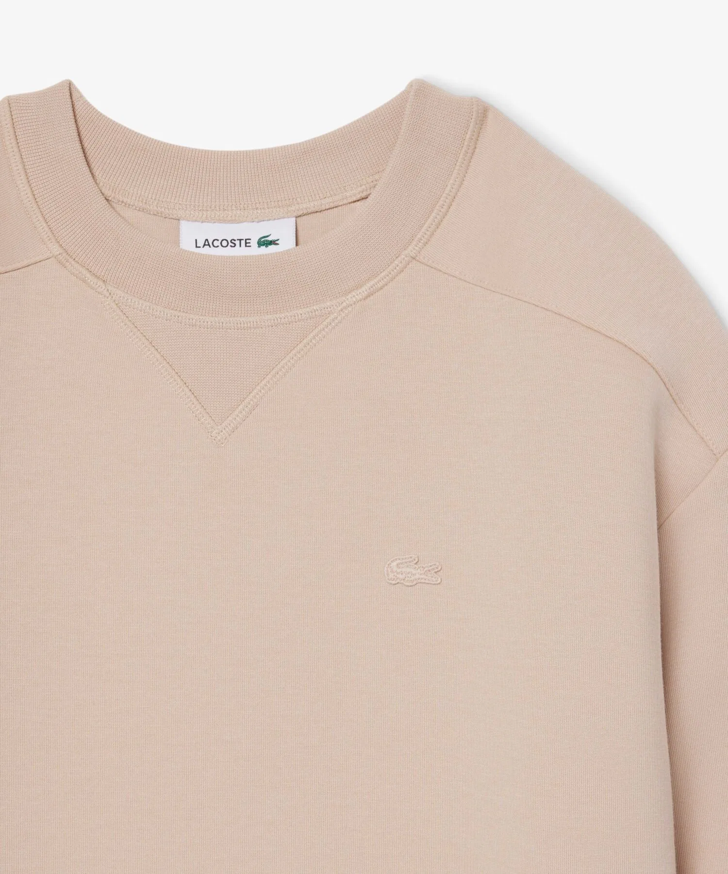 Платье-свитшот LACOSTE с плиссированной юбкой, коричневый — фото 4
