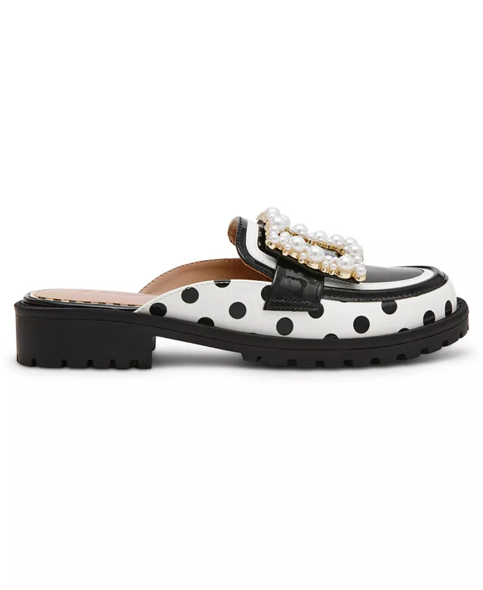 Женские лоферы Grayce с пряжкой и декором на мыске Betsey Johnson, белый — фото 2