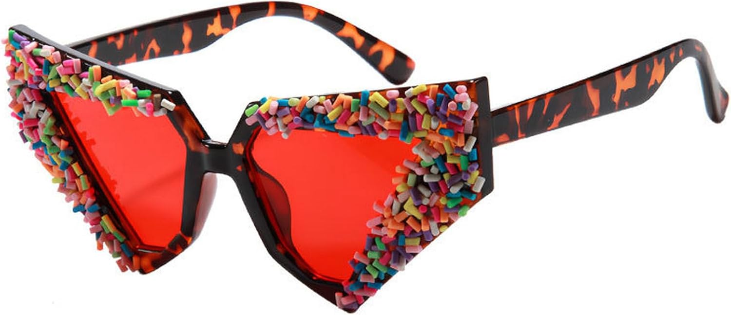 

Популярные винтажные солнцезащитные очки в форме конфетного торта для женщин, роскошные женские солнцезащитные очки «кошачий глаз» для дам, милые очки для вечеринок mincl, C3